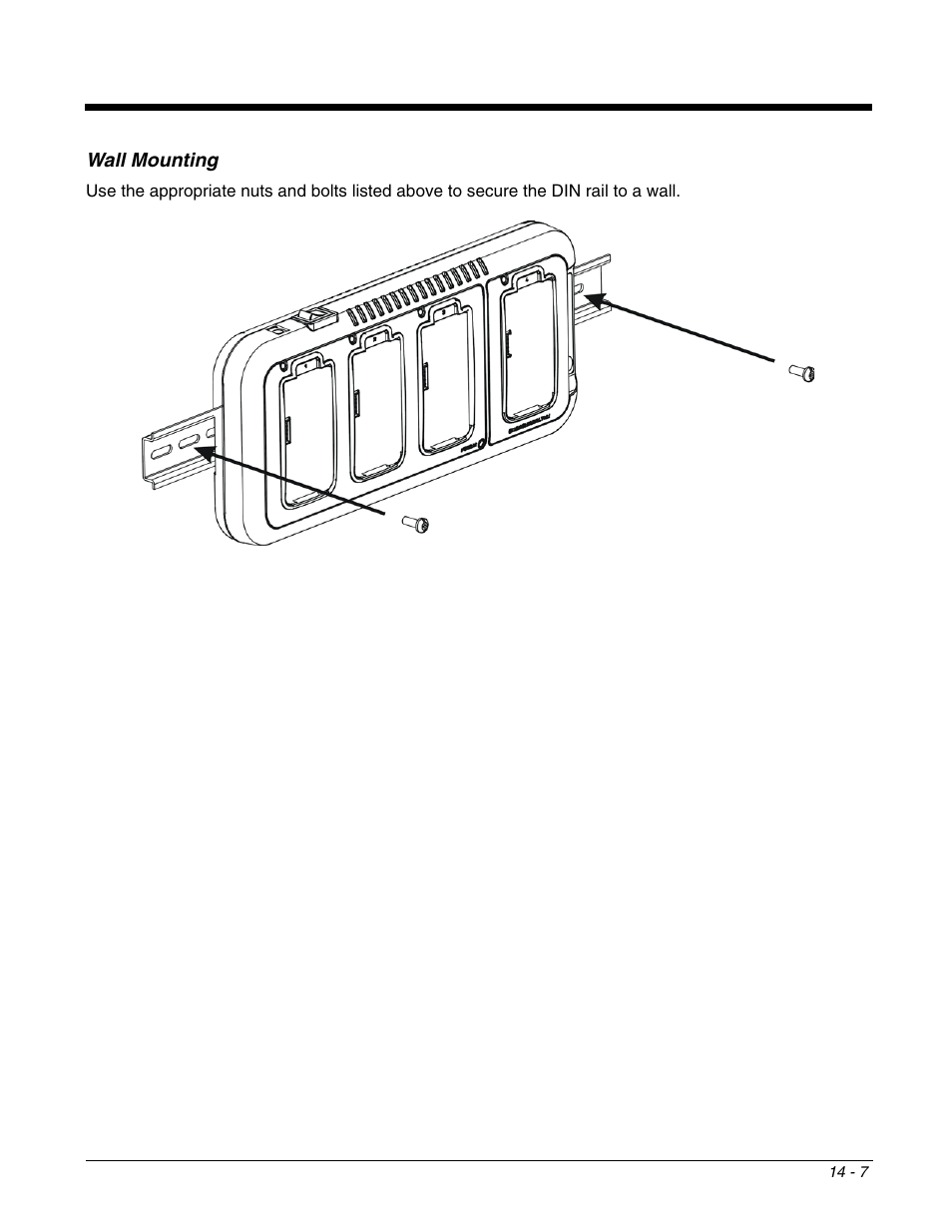 Wall mounting, Wall mounting -7 | Honeywell DOLPHIN 9951 User Manual | Page 147 / 154