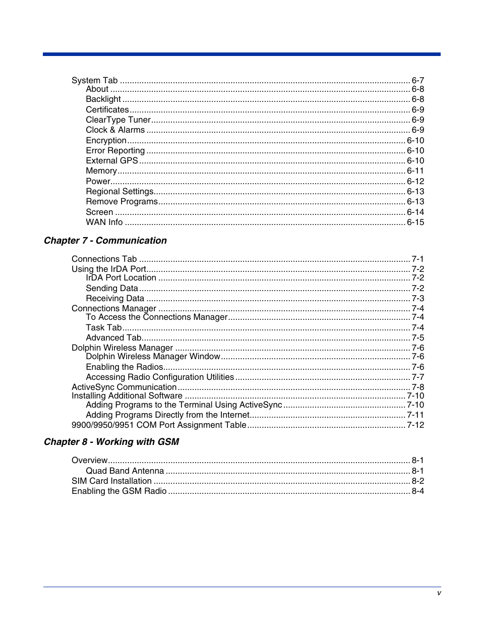 Honeywell DOLPHIN 9951 User Manual | Page 5 / 154