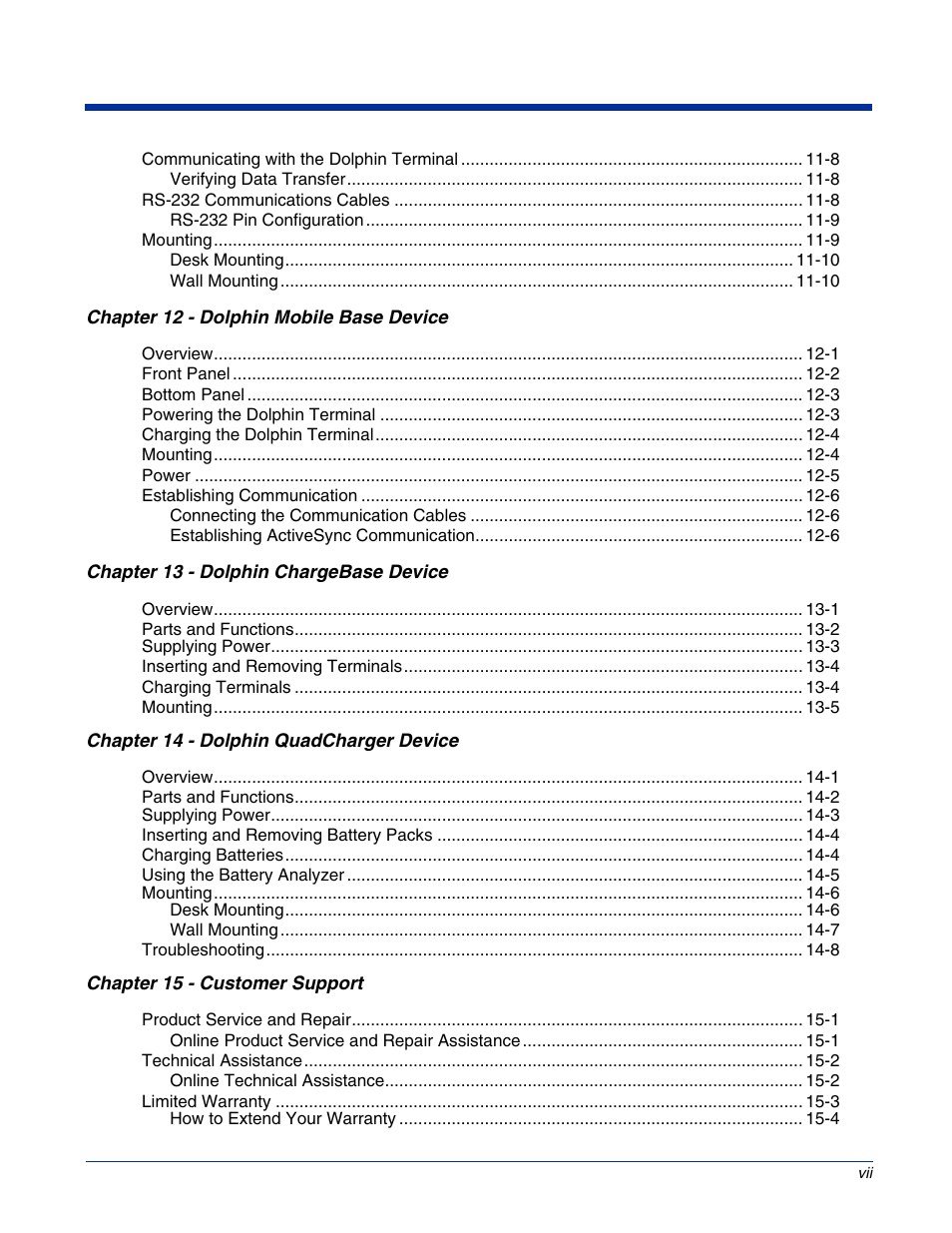 Honeywell DOLPHIN 9951 User Manual | Page 7 / 154