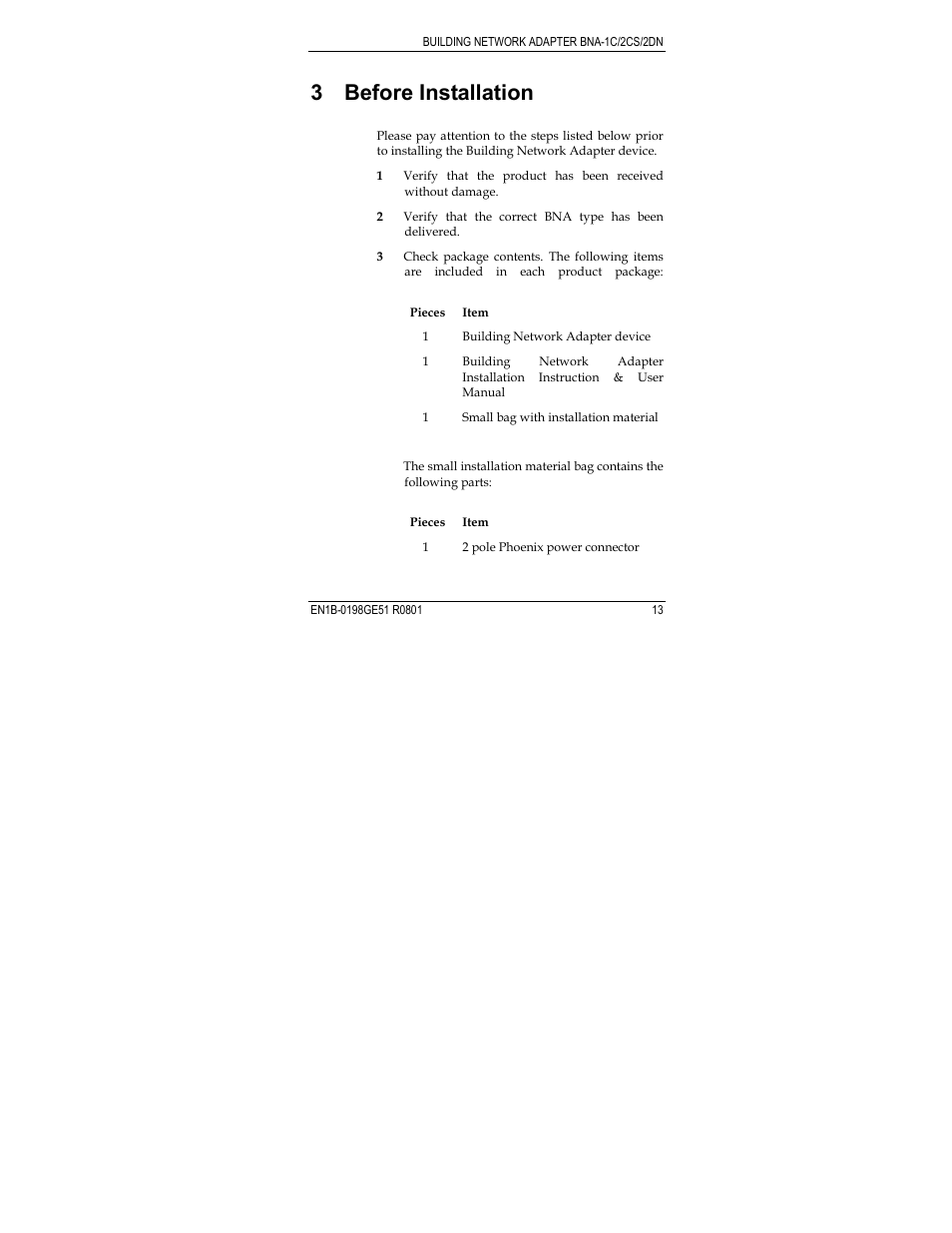 3 before installation | Honeywell Q7055A User Manual | Page 13 / 54