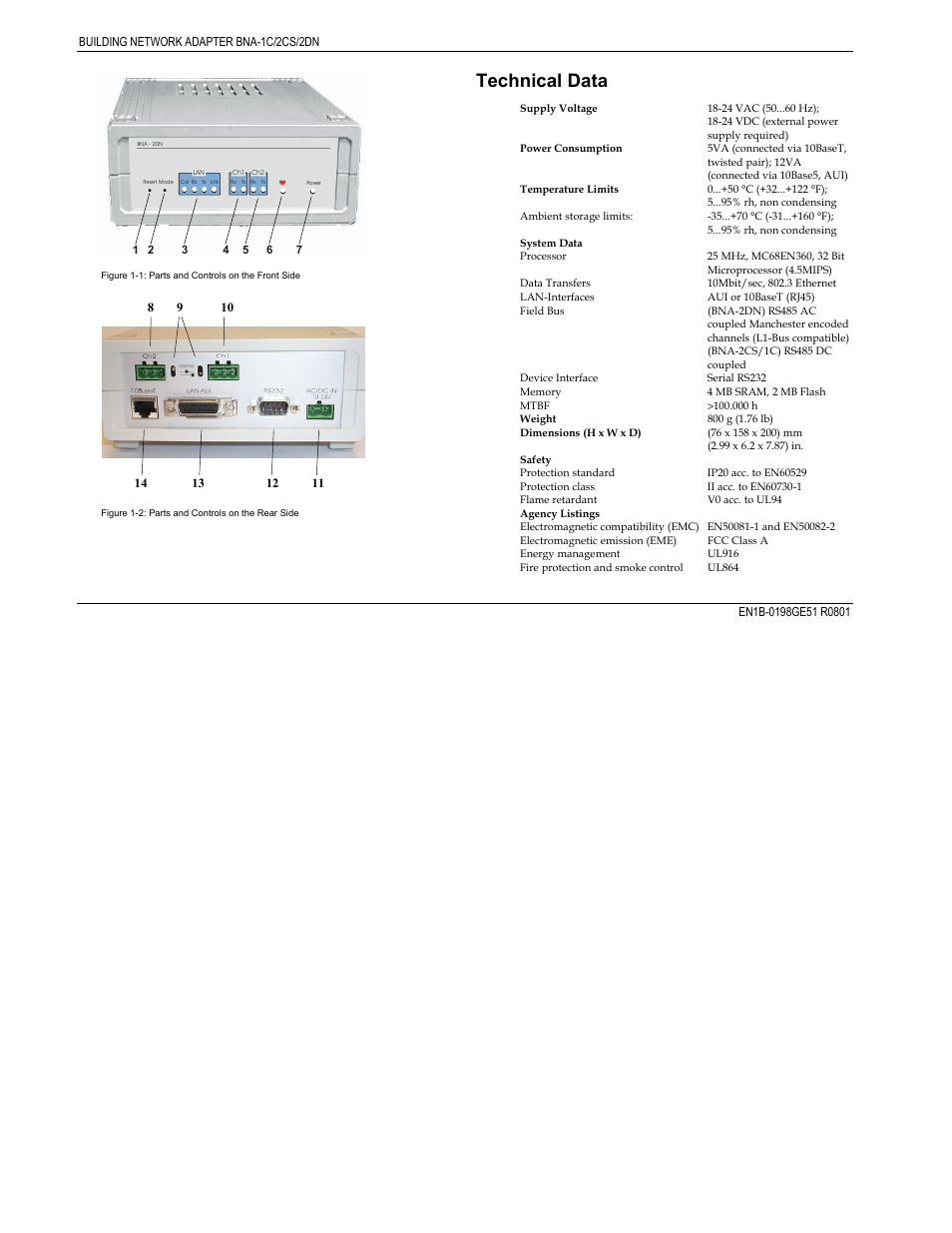 Technical data | Honeywell Q7055A User Manual | Page 2 / 54