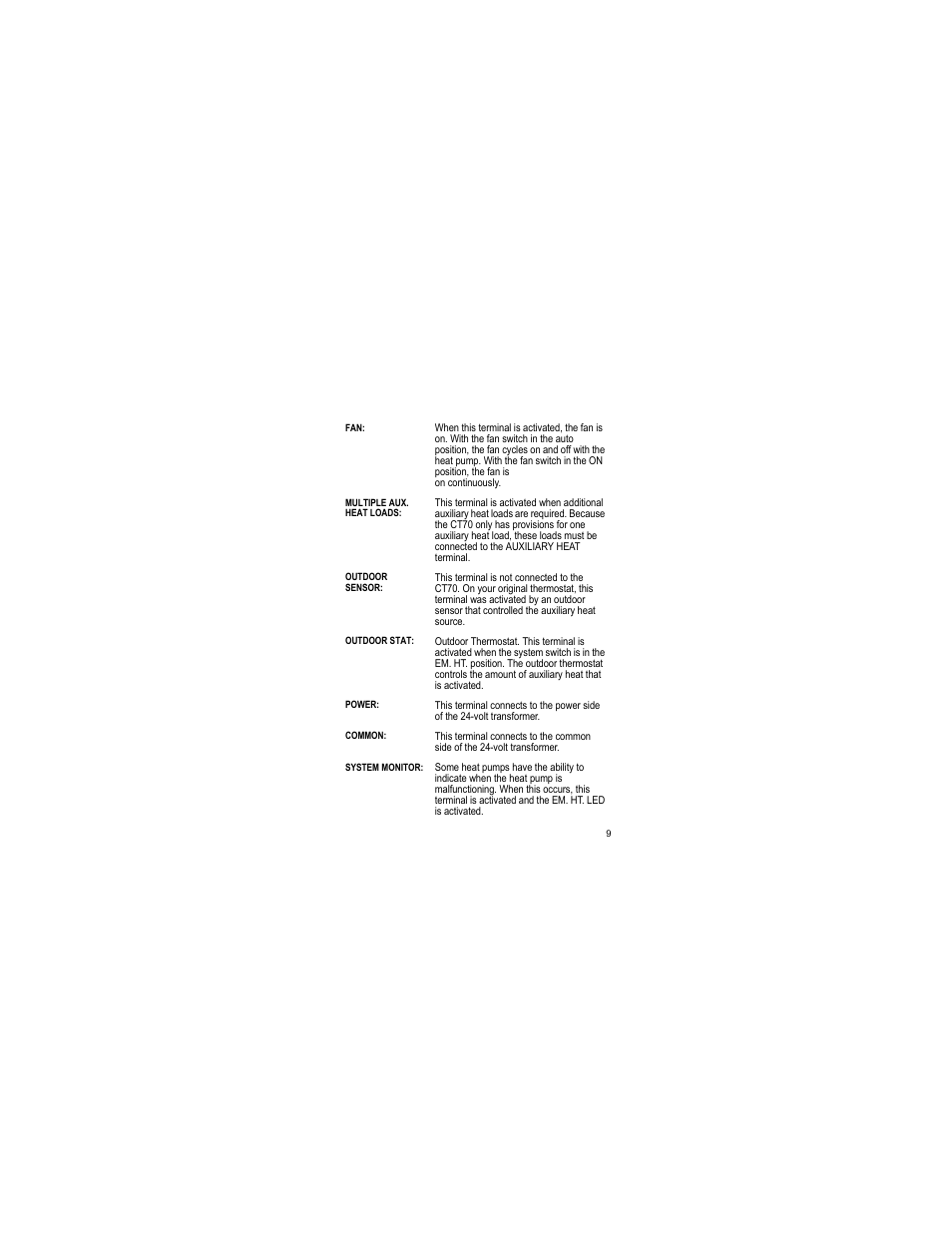 Honeywell CT70 User Manual | Page 9 / 24