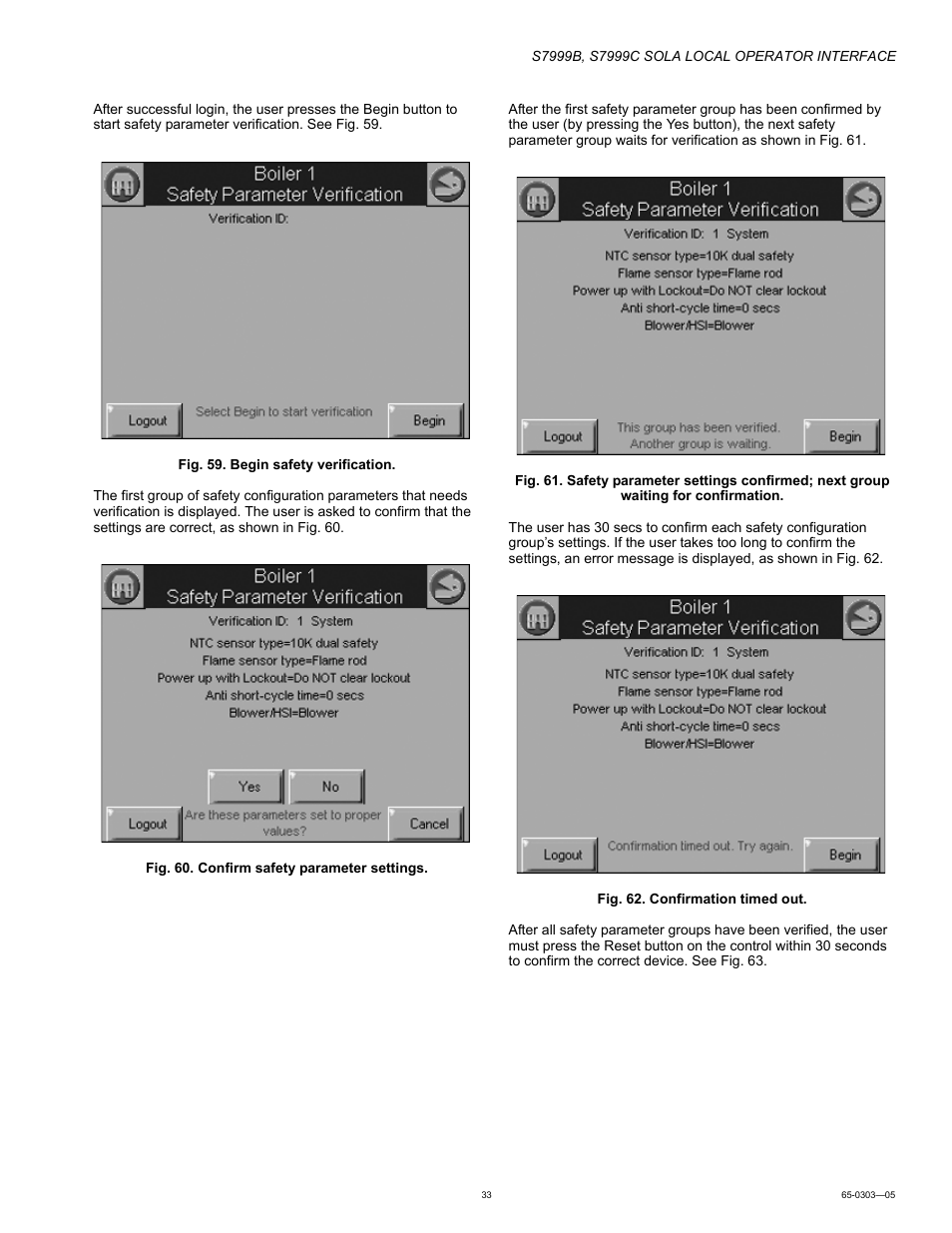 Honeywell Local Operator Interface S7999B User Manual | Page 33 / 68