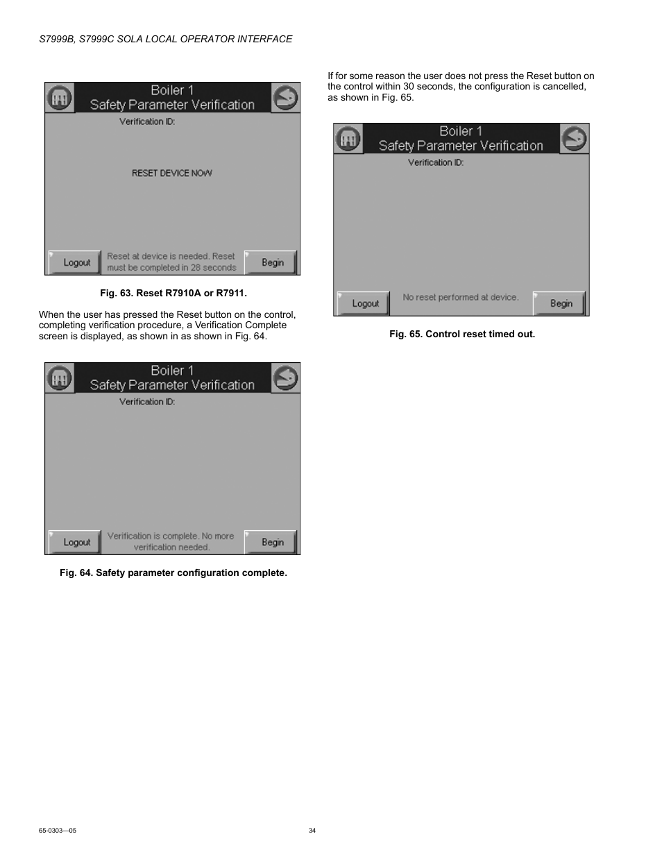 Honeywell Local Operator Interface S7999B User Manual | Page 34 / 68