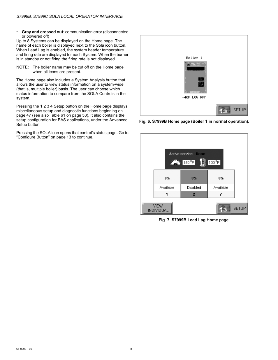 Honeywell Local Operator Interface S7999B User Manual | Page 8 / 68