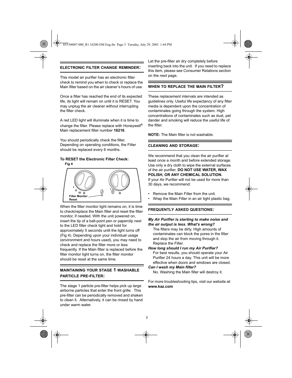 Honeywell 16200 User Manual | Page 3 / 12