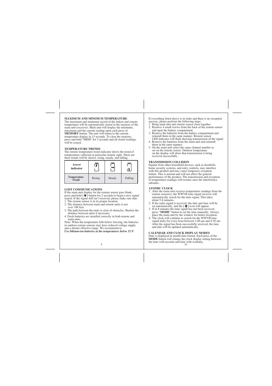 Honeywell TE211W User Manual | Page 6 / 9