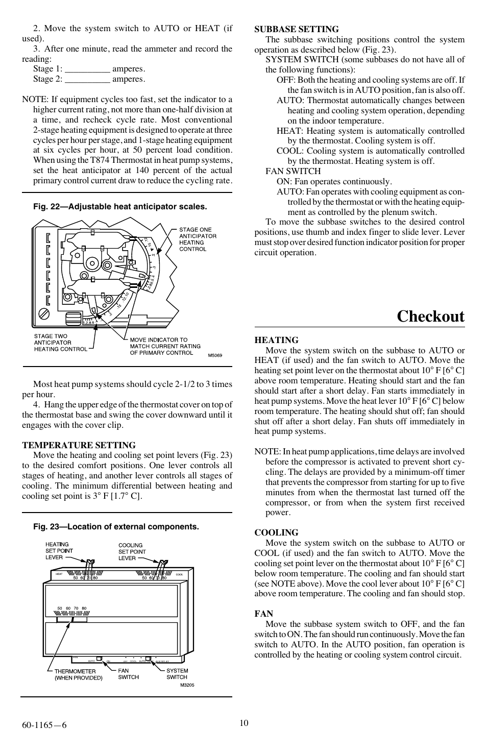 Checkout | Honeywell Q674A-E User Manual | Page 10 / 12