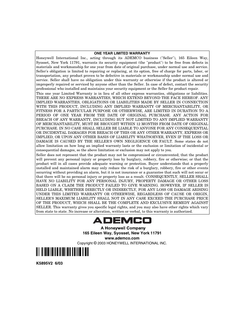 9_l | Honeywell VISTA-250BP User Manual | Page 80 / 80