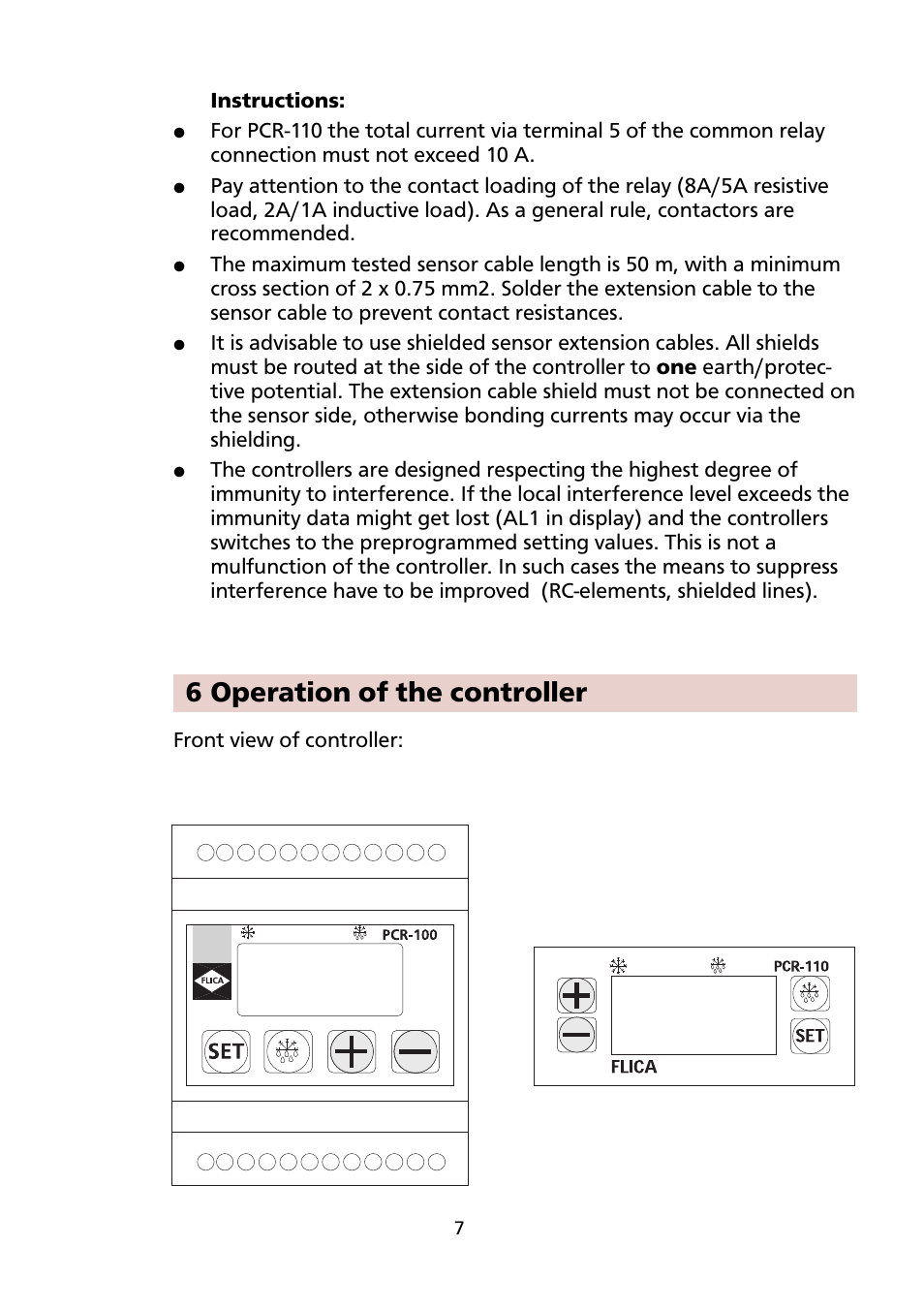 6 operation of the controller | Honeywell PCR-110 User Manual | Page 7 / 16