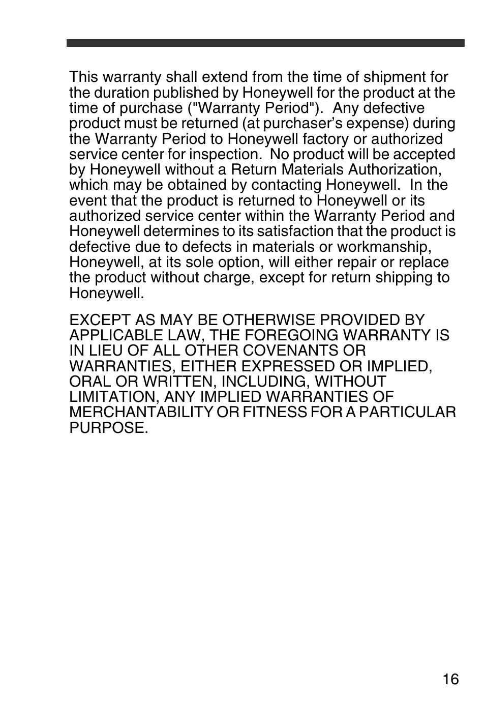 Honeywell 4600g User Manual | Page 17 / 20