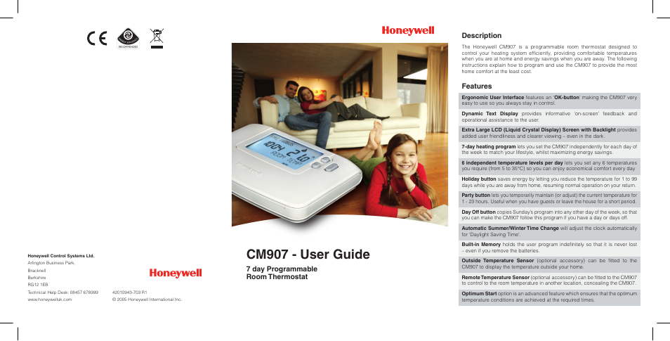 Honeywell CM907 User Manual | 18 pages