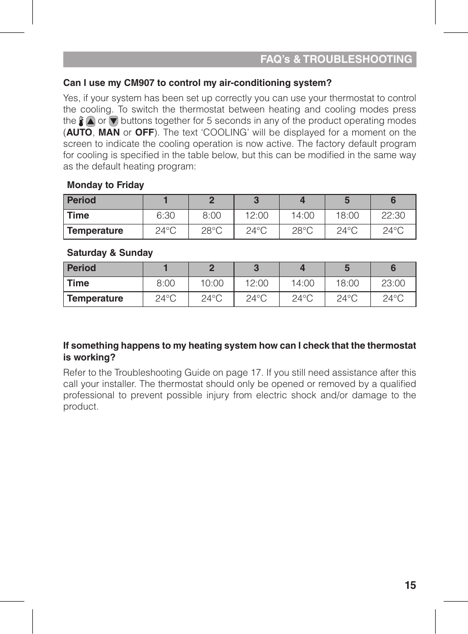 Honeywell CM907 User Manual | Page 15 / 18