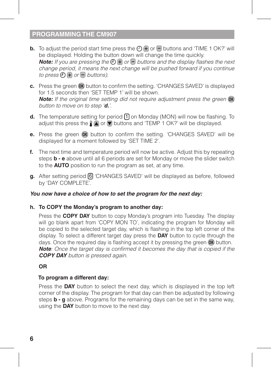 Honeywell CM907 User Manual | Page 6 / 18