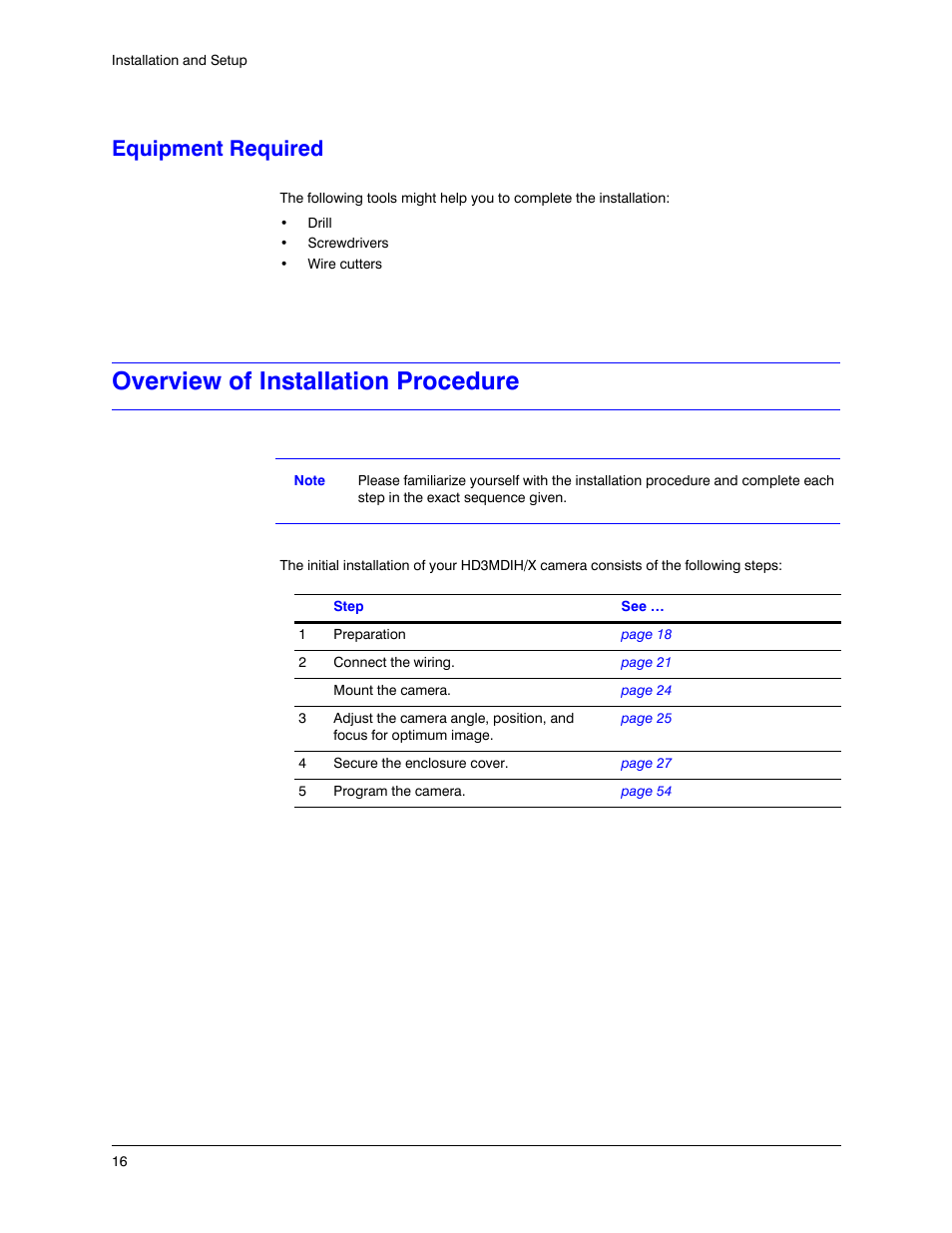 Equipment required, Overview of installation procedure | Honeywell EQUIP HD3MDIHX User Manual | Page 16 / 80