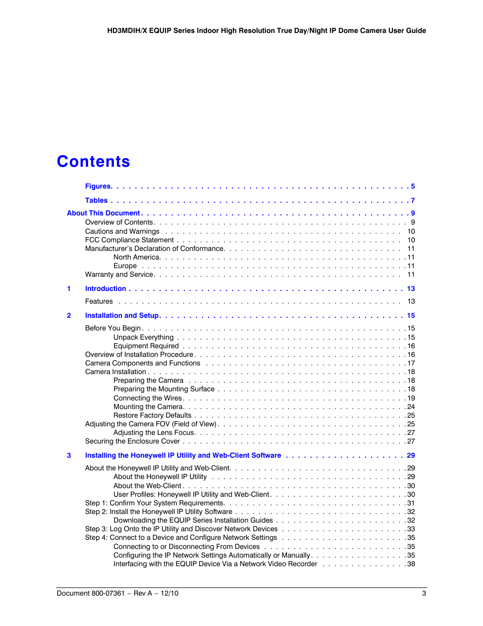 Honeywell EQUIP HD3MDIHX User Manual | Page 3 / 80