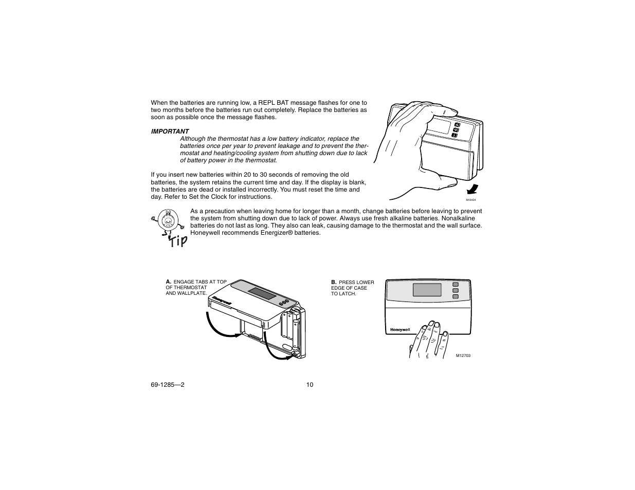 Step 6. mount the thermostat | Honeywell CT3650 User Manual | Page 10 / 24