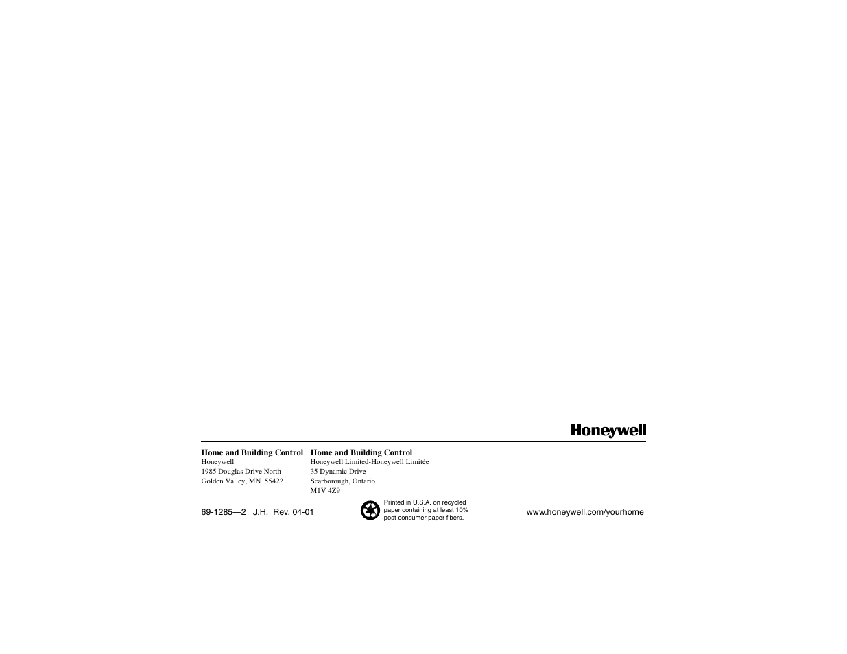 Honeywell CT3650 User Manual | Page 24 / 24