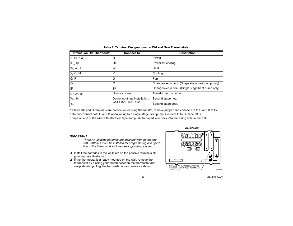 Step 5. install the batteries | Honeywell CT3650 User Manual | Page 9 / 24