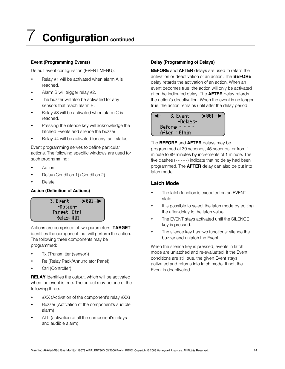 Configuration | Honeywell 96D User Manual | Page 14 / 24