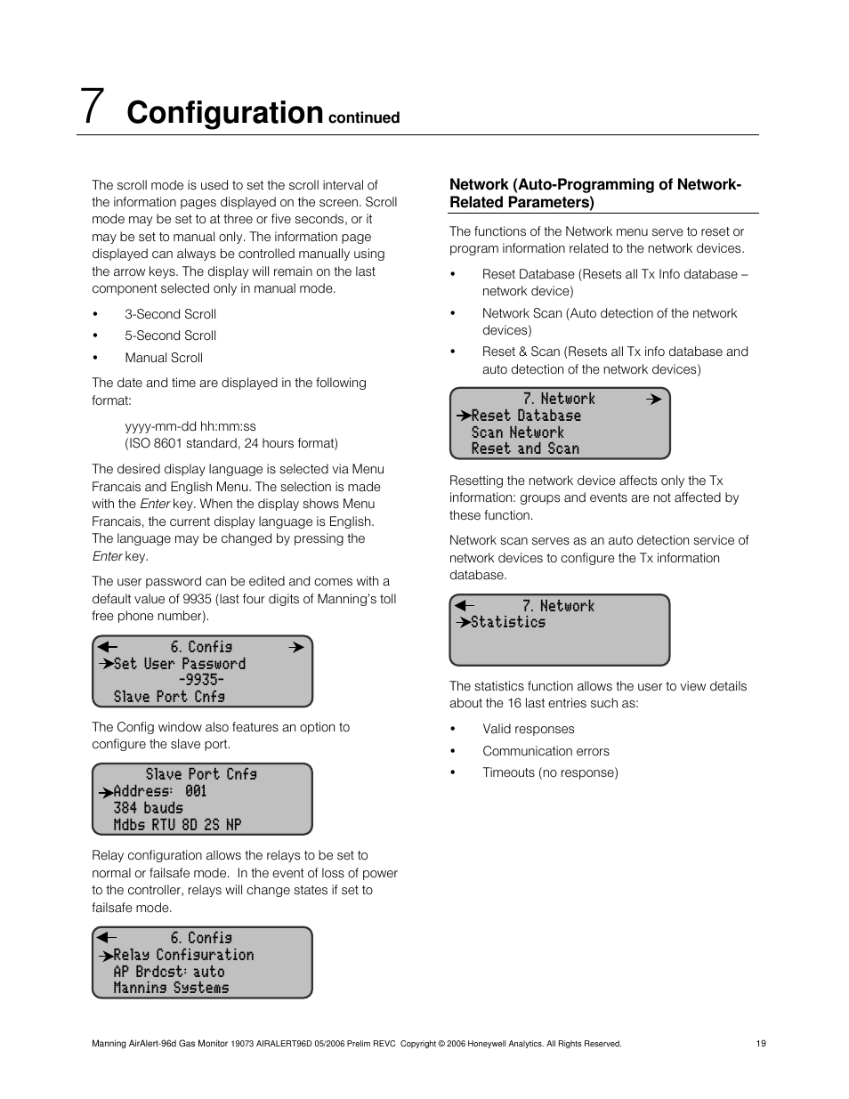 Configuration | Honeywell 96D User Manual | Page 19 / 24