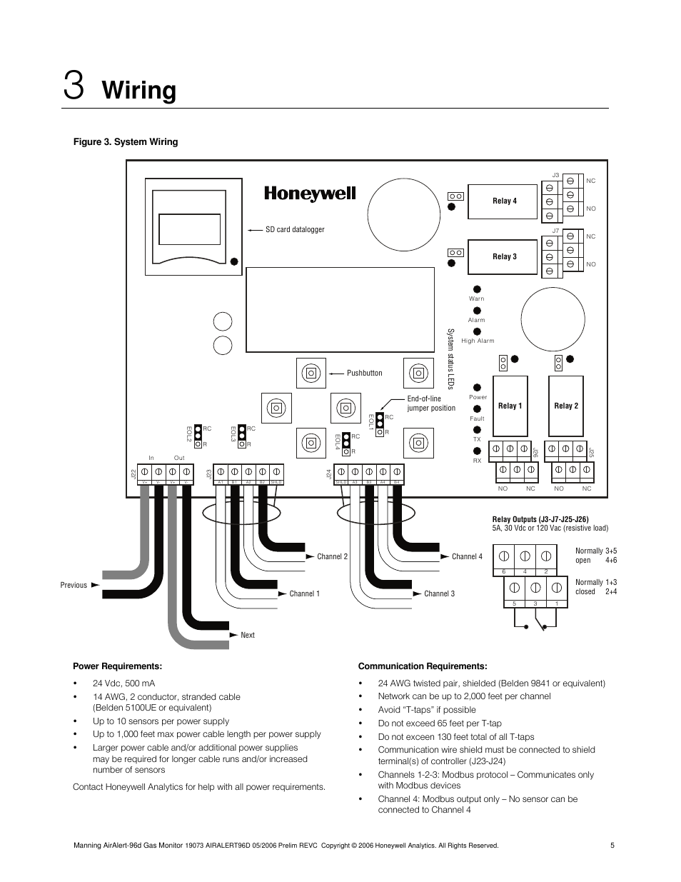 Wiring | Honeywell 96D User Manual | Page 5 / 24