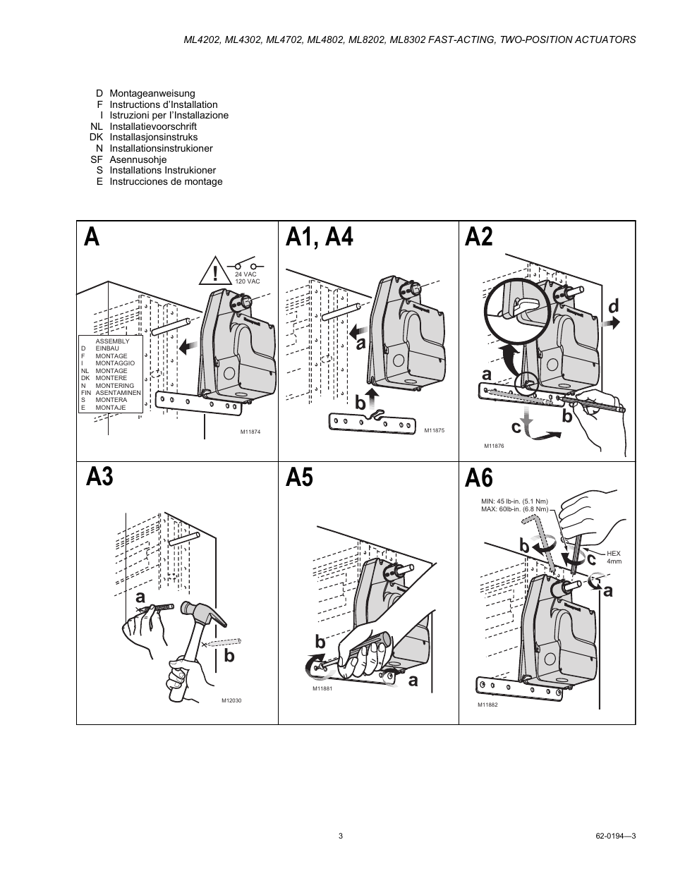 Ab c, Ab c d | Honeywell FAST-ACTING User Manual | Page 3 / 4