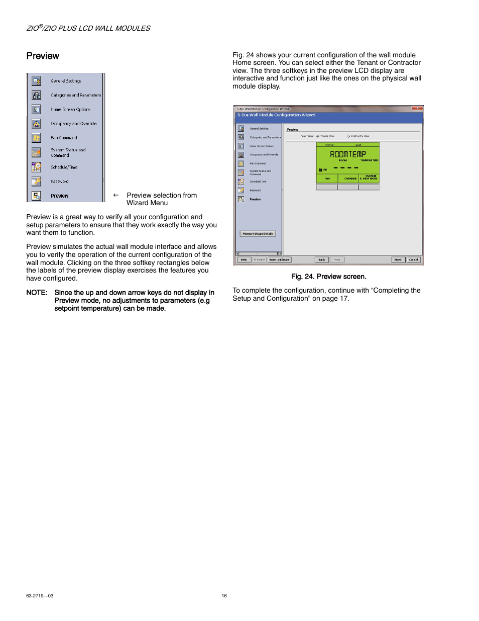 Preview | Honeywell ZIO TR71-H User Manual | Page 16 / 24
