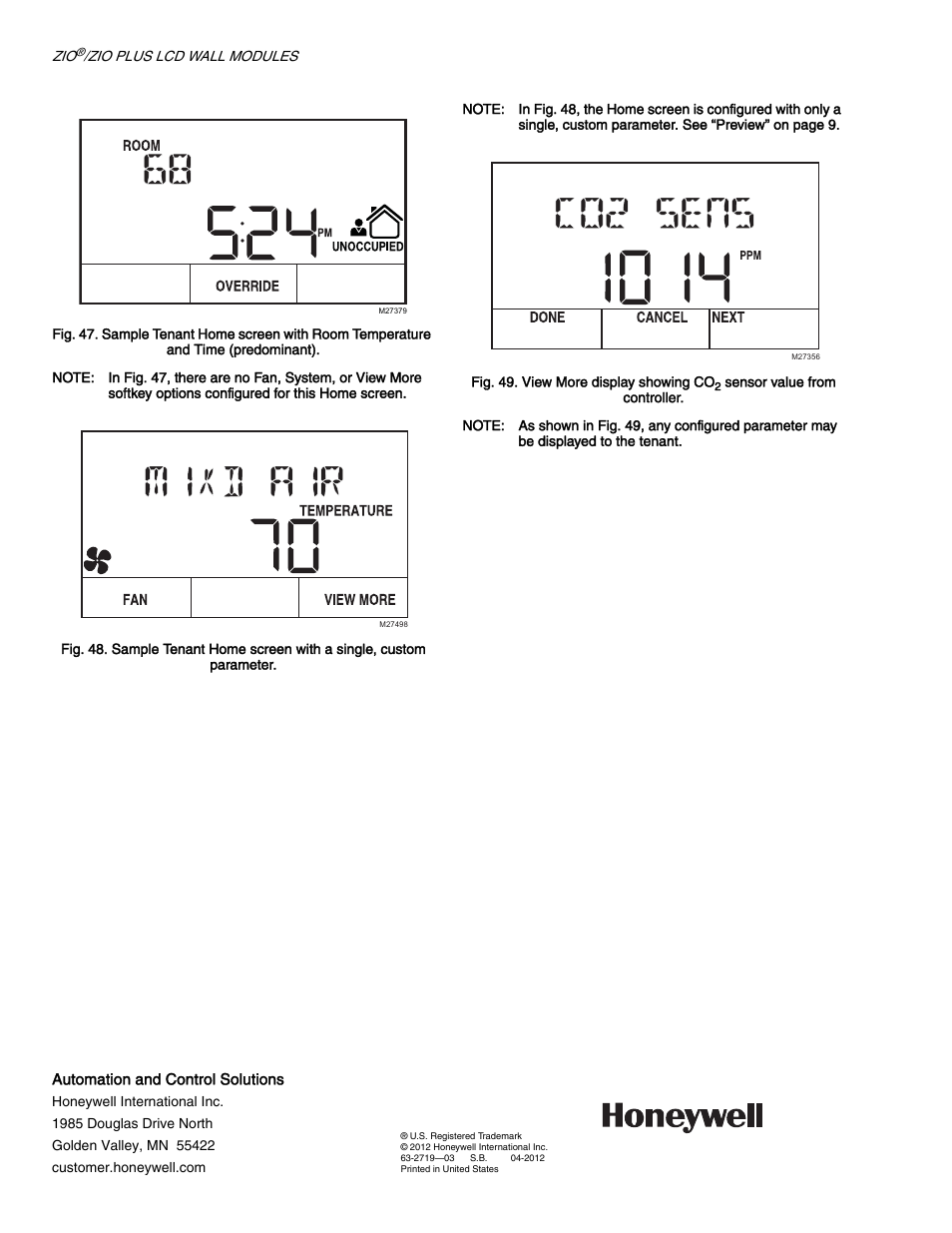 Honeywell ZIO TR71-H User Manual | Page 24 / 24