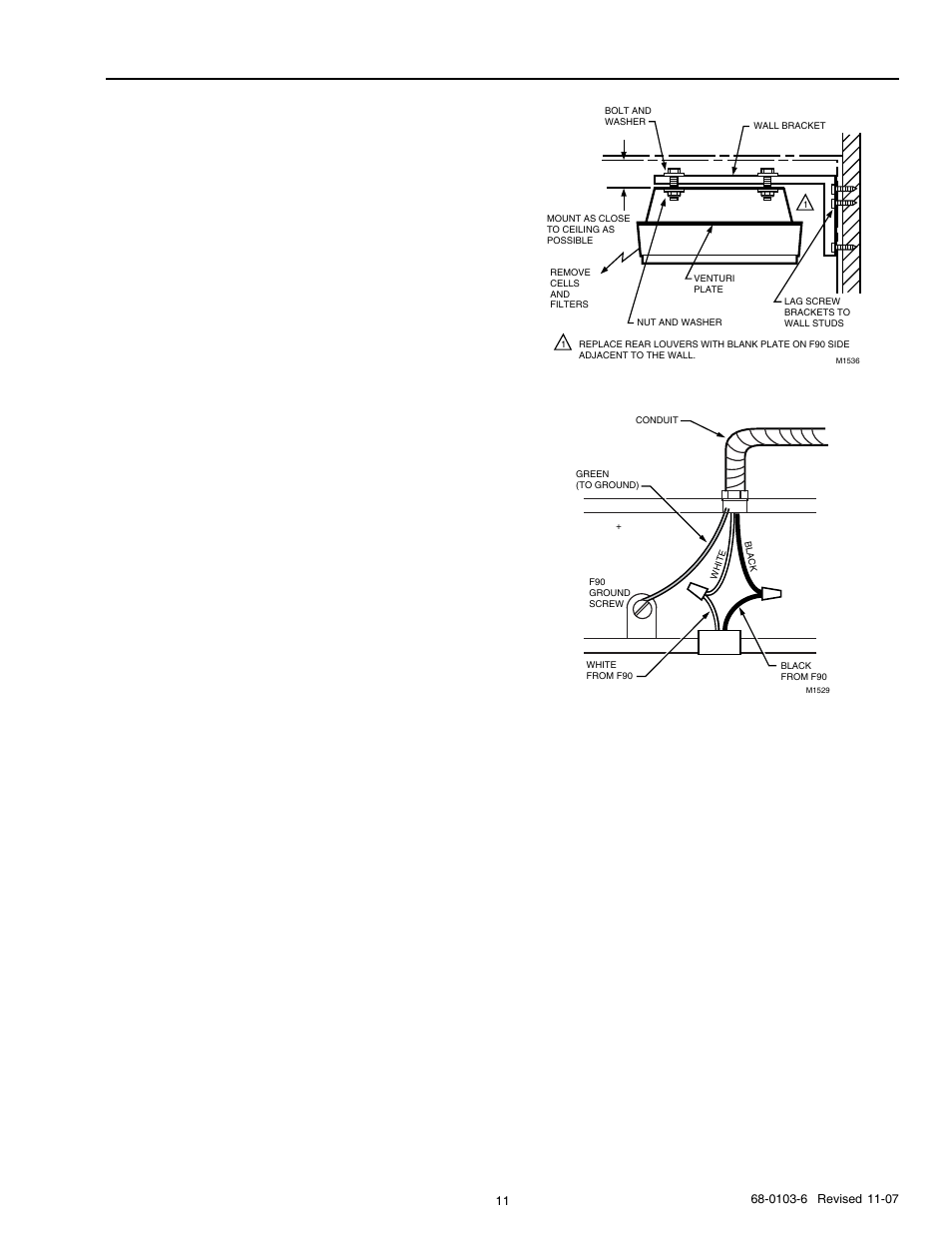 Permanent wiring | Honeywell F90B User Manual | Page 11 / 24