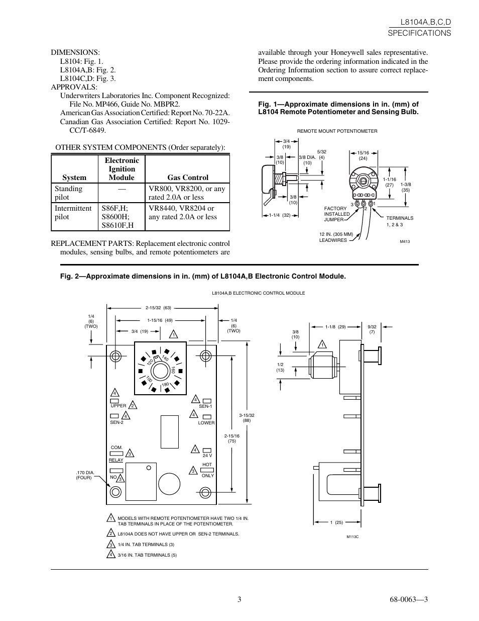 Honeywell L8104B User Manual | Page 3 / 20