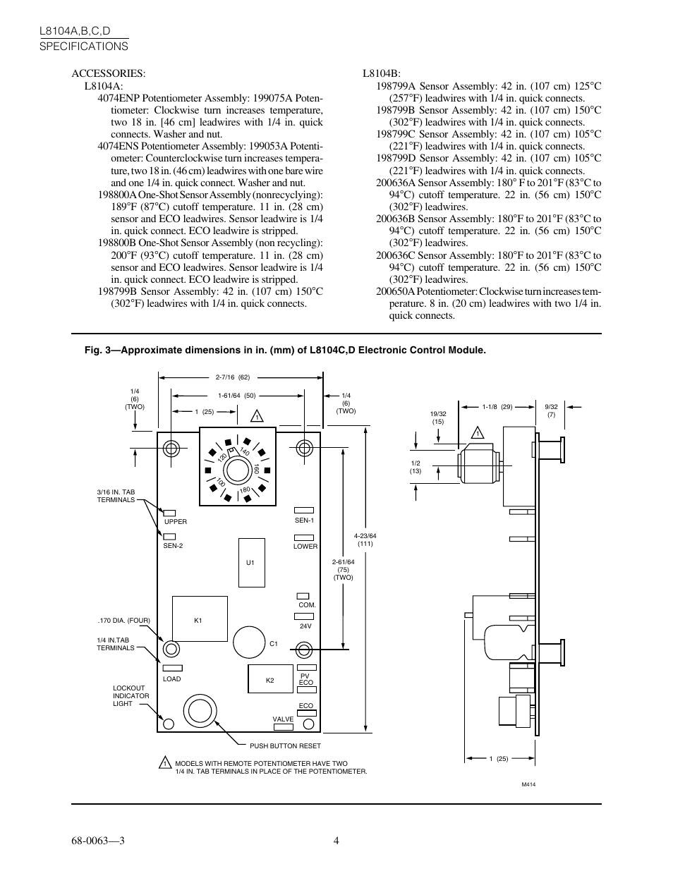 Honeywell L8104B User Manual | Page 4 / 20