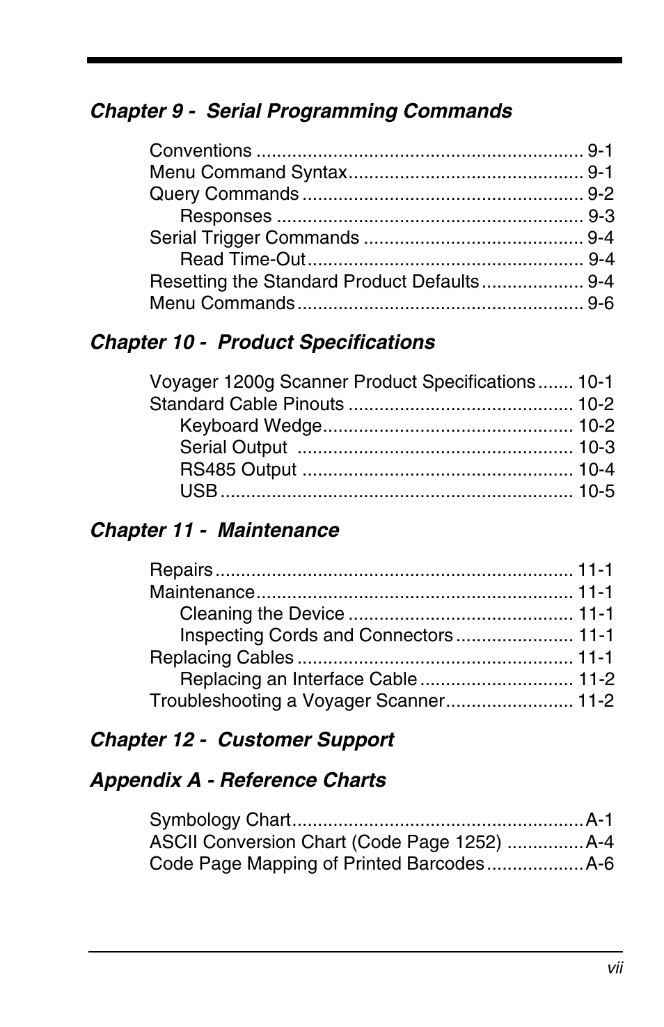 Honeywell VOYAGER 1200G User Manual | Page 15 / 238