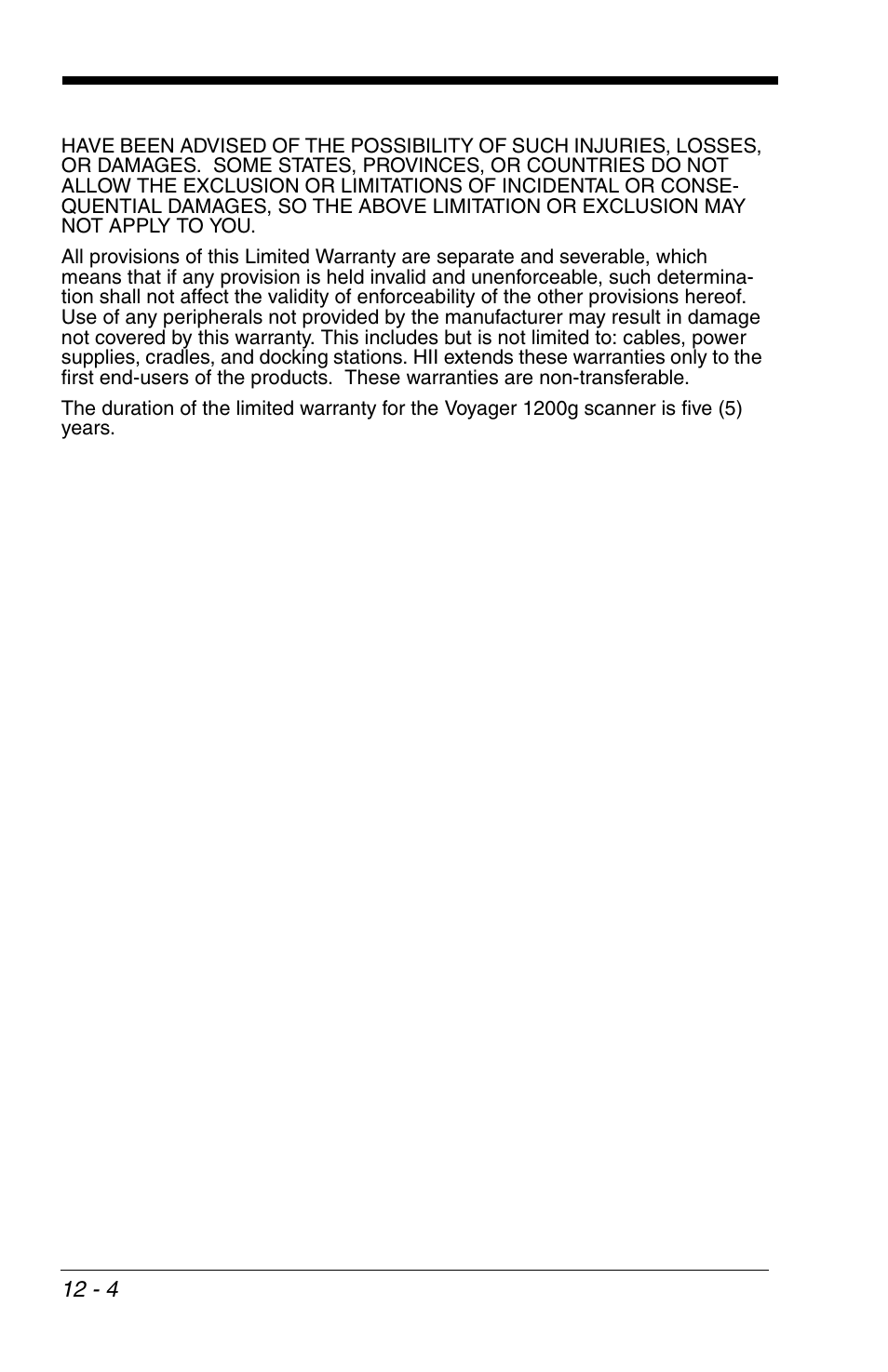 Honeywell VOYAGER 1200G User Manual | Page 224 / 238