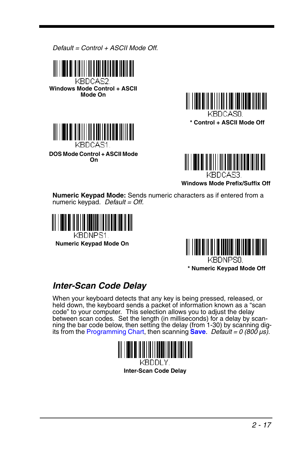 Inter-scan code delay, Inter-scan code delay -17 | Honeywell VOYAGER 1200G User Manual | Page 39 / 238