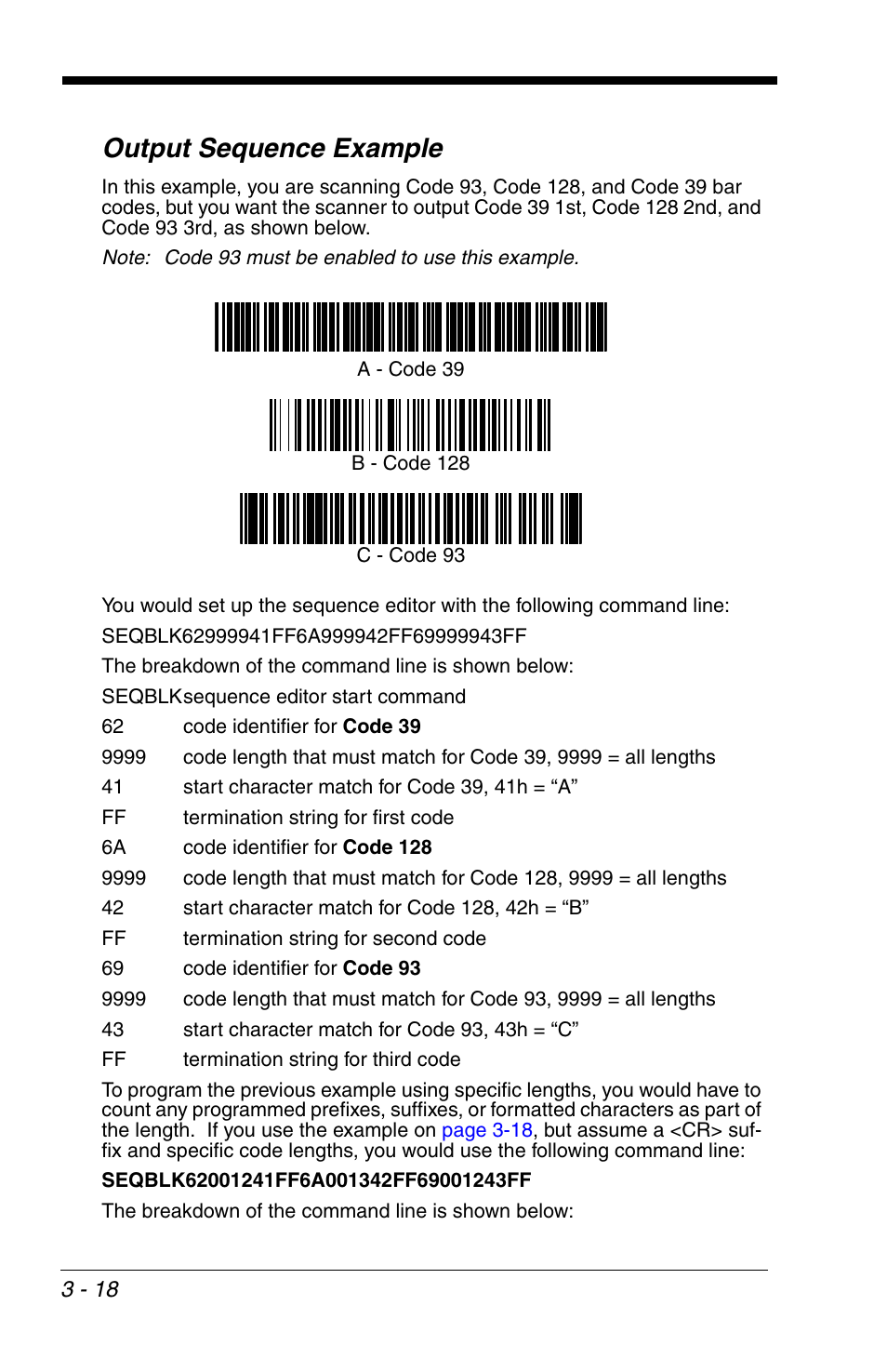 Output sequence example | Honeywell VOYAGER 1200G User Manual | Page 68 / 238
