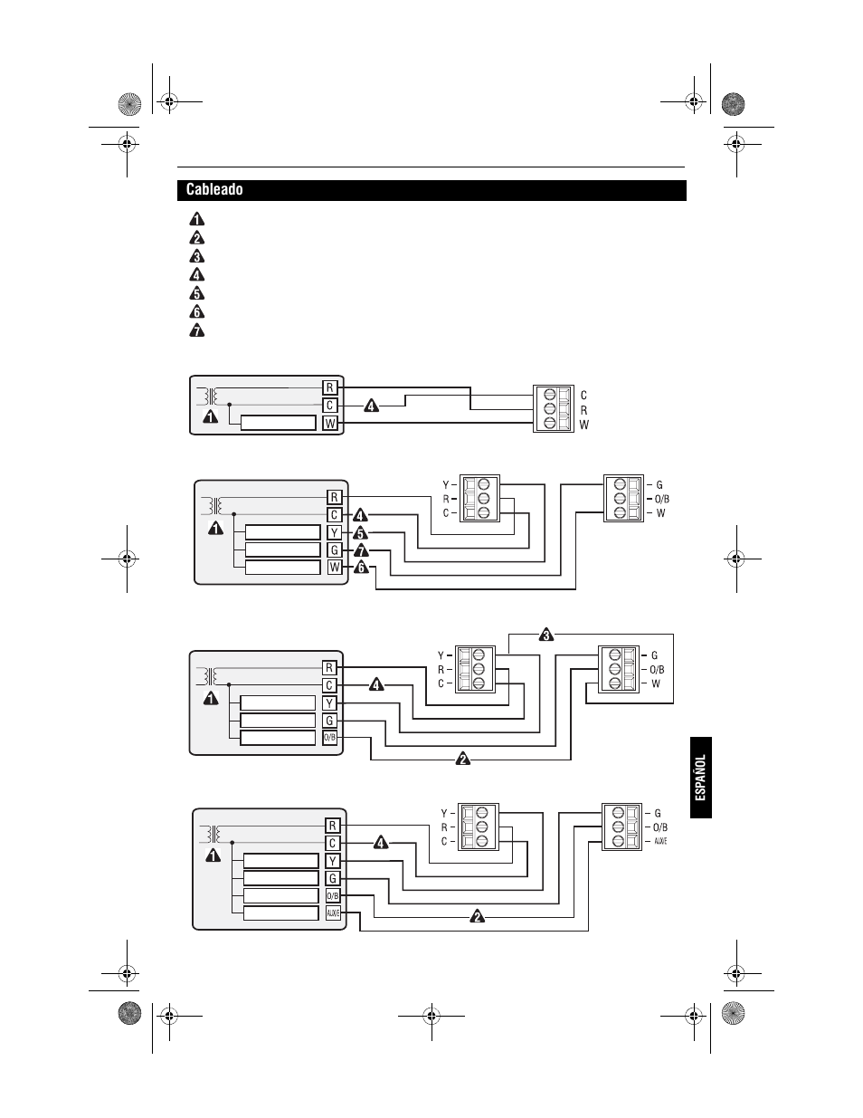 Cableado | Honeywell PRO 1000 Series User Manual | Page 17 / 22