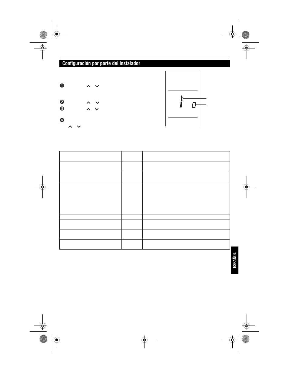 Configuración por parte del instalador | Honeywell PRO 1000 Series User Manual | Page 19 / 22