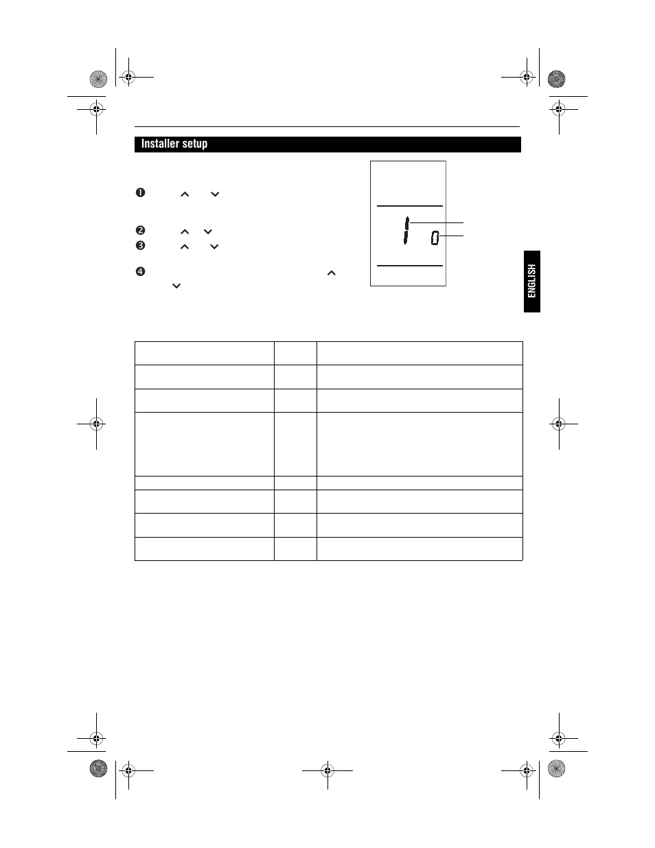 Installer setup | Honeywell PRO 1000 Series User Manual | Page 7 / 22