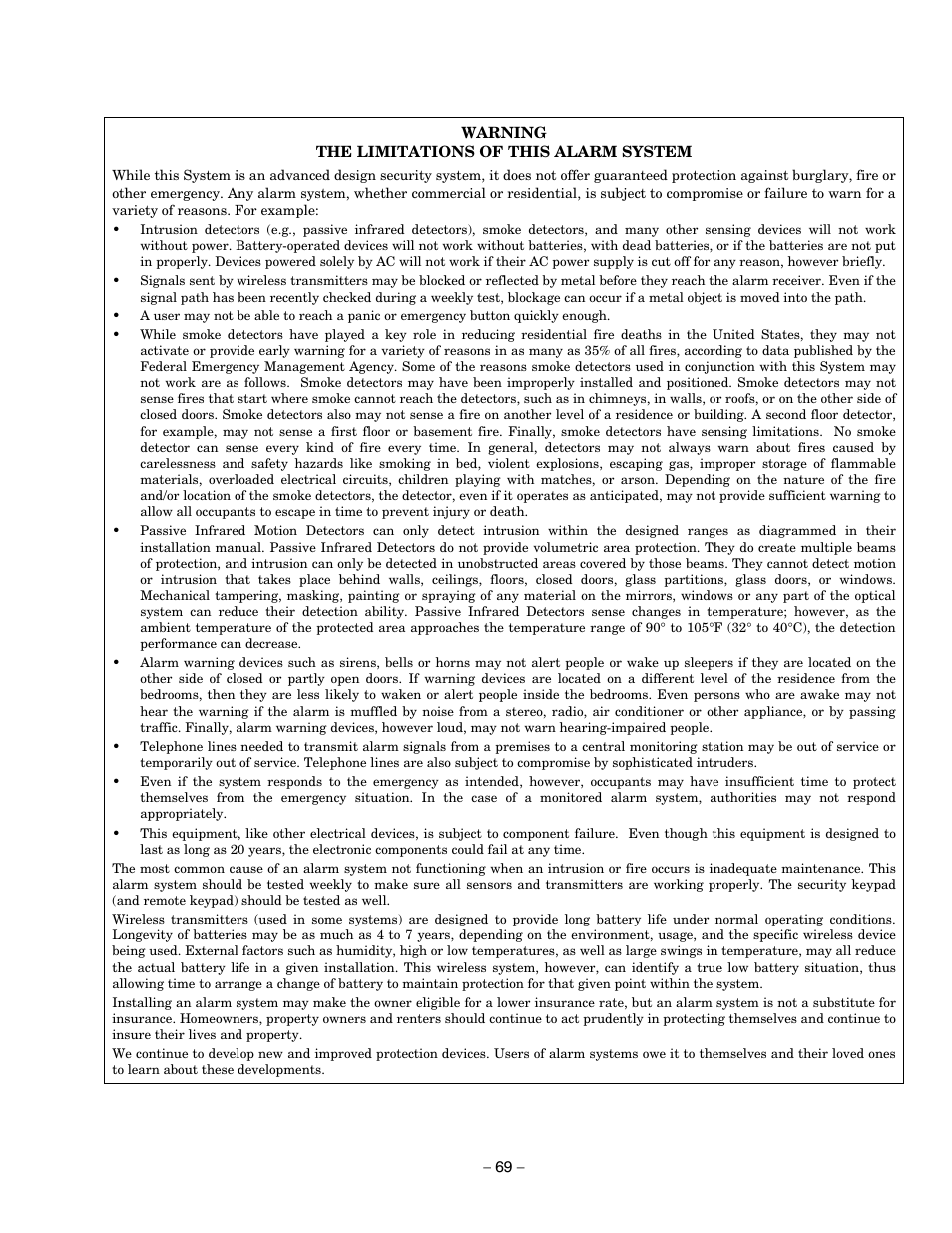 Honeywell ADEMCO LYNXR-EN User Manual | Page 69 / 72