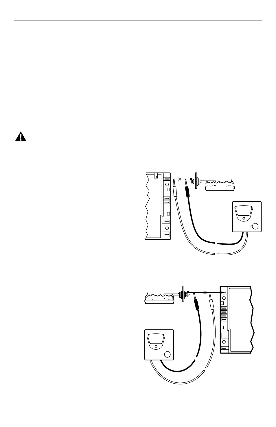 Warning, Spark ignition circuit, Ignition cable | Grounding connections, Flame sensor circuit | Honeywell S8701 User Manual | Page 8 / 12