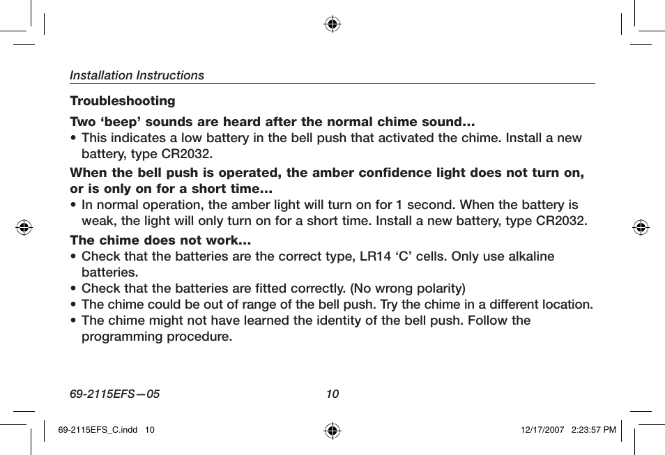 Honeywell RCWL35N User Manual | Page 12 / 48