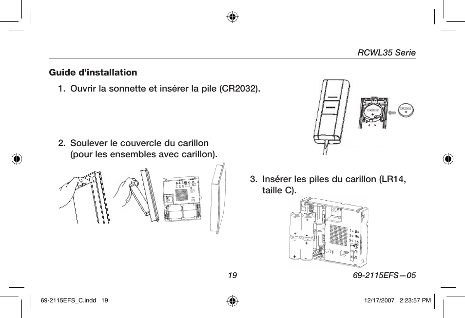 Honeywell RCWL35N User Manual | Page 21 / 48