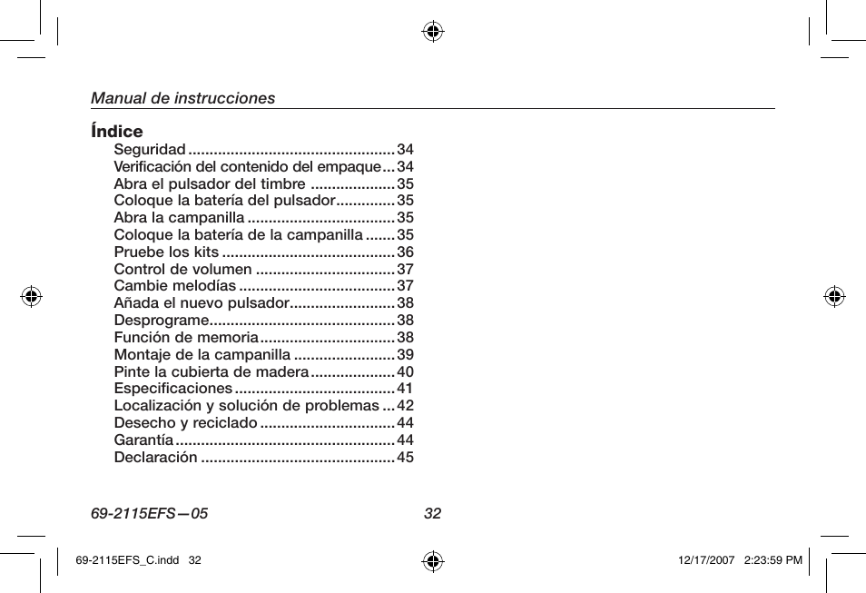 Honeywell RCWL35N User Manual | Page 34 / 48