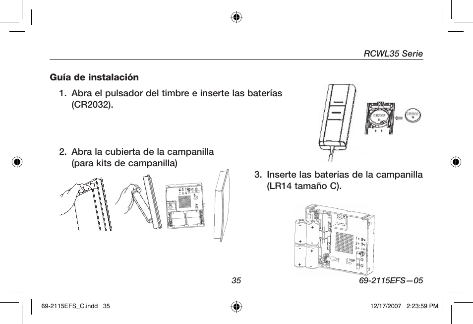 Honeywell RCWL35N User Manual | Page 37 / 48