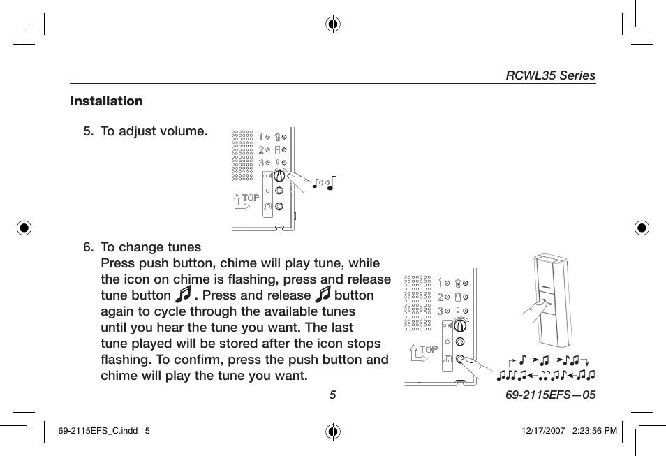 Honeywell RCWL35N User Manual | Page 7 / 48