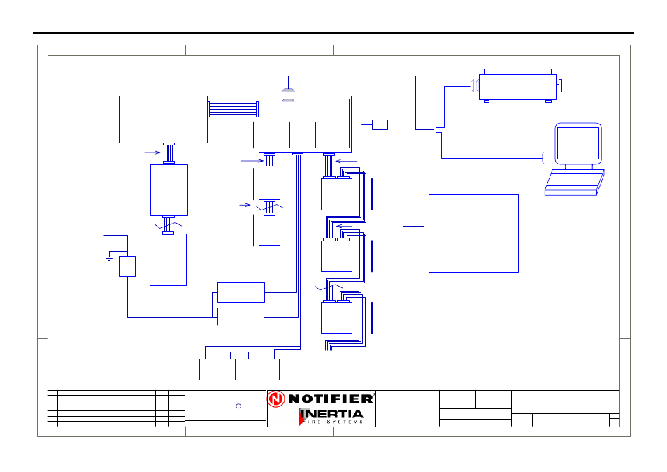 Block connection diagram, Drg. no | Honeywell NOTIFIER IFS-2600 User Manual | Page 58 / 80