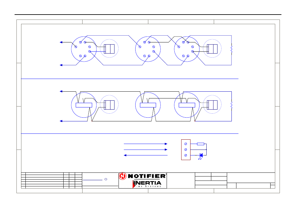 Hochiki conventional detector connection diagram, Drg. no, Connection for dfg-60blkj sealed detector | Connection for standard detectors and bases | Honeywell NOTIFIER IFS-2600 User Manual | Page 60 / 80