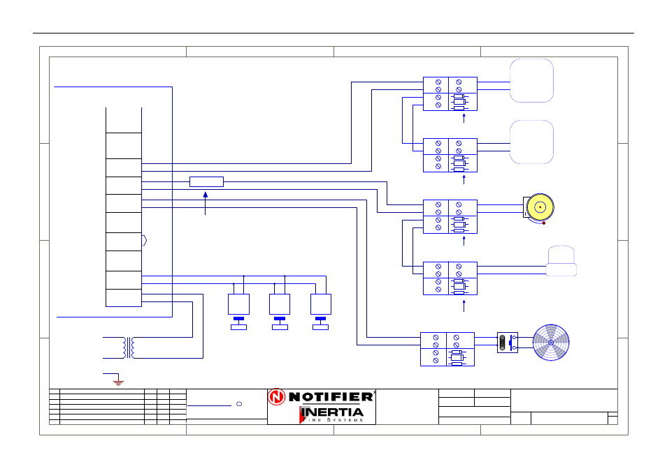 Ancillary connection diagram, Drg. no, 24vdc | Bell | Honeywell NOTIFIER IFS-2600 User Manual | Page 61 / 80