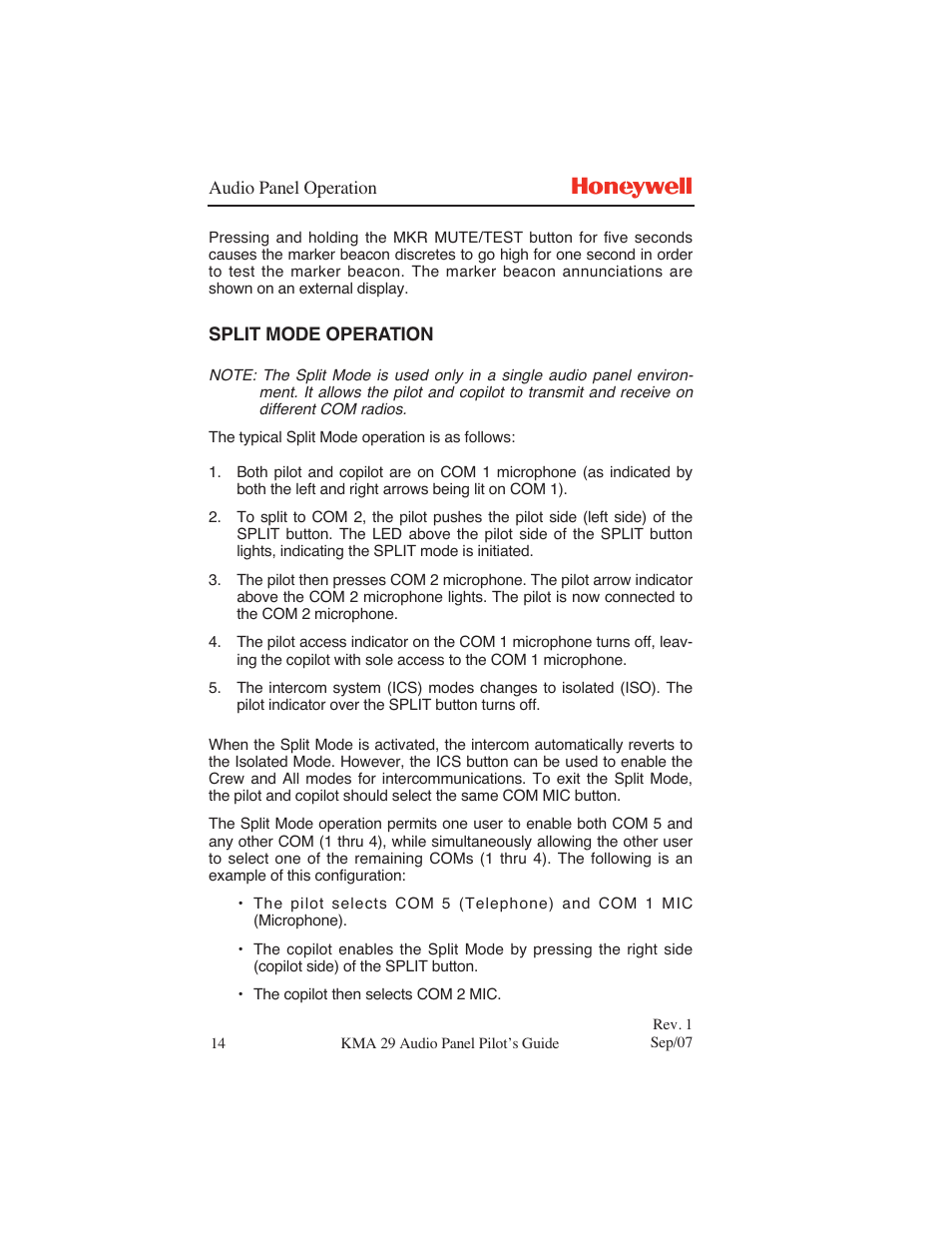 BendixKing KMA 29 User Manual | Page 20 / 26